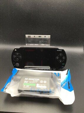 Sony PSP-1000 Piano Black Console New Charger New Battery Cover Region Free US